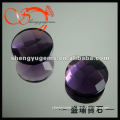 Bright Purple Round Faceted Craft Glass Gemstone